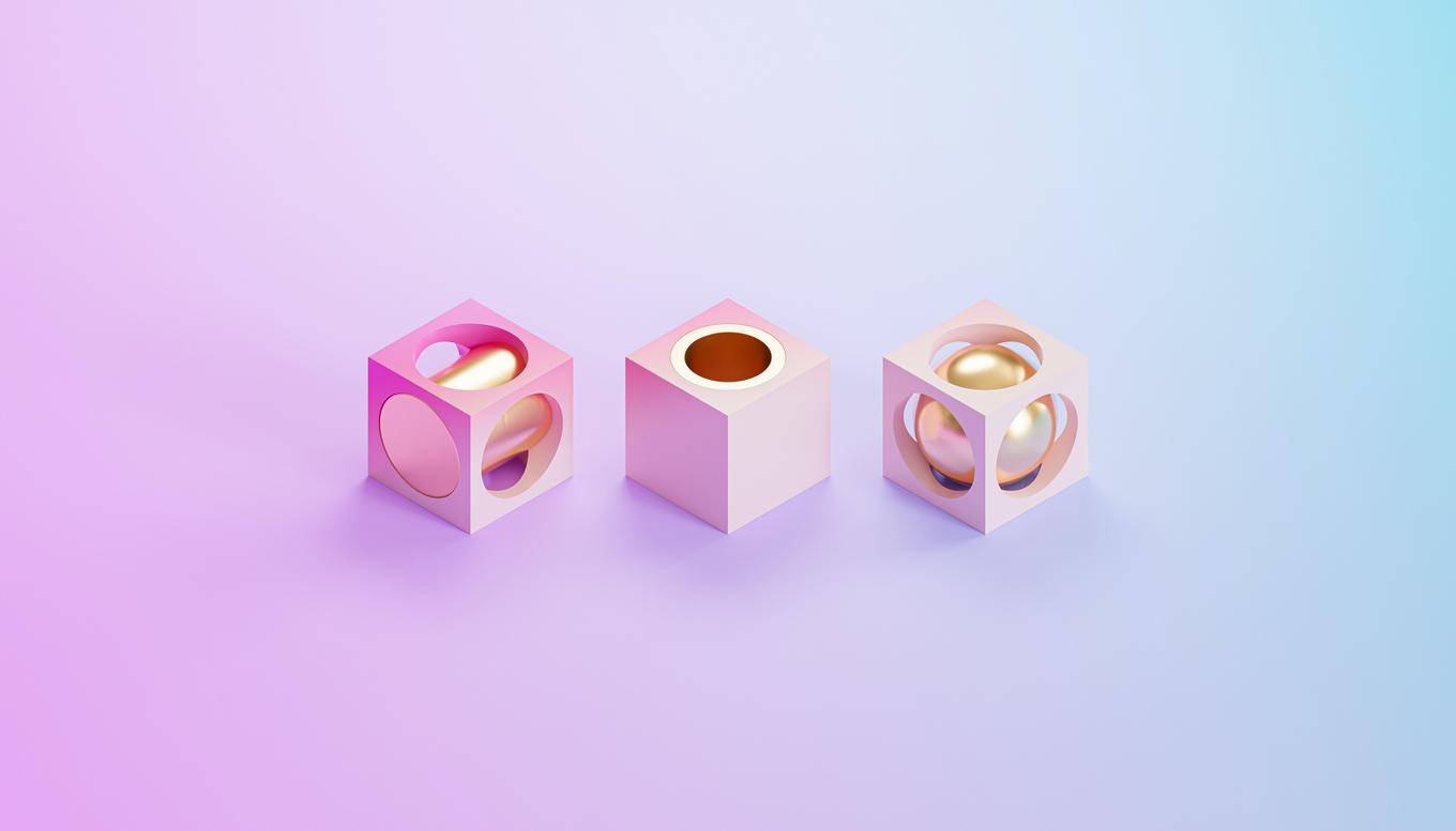 Decorative 3d cubes