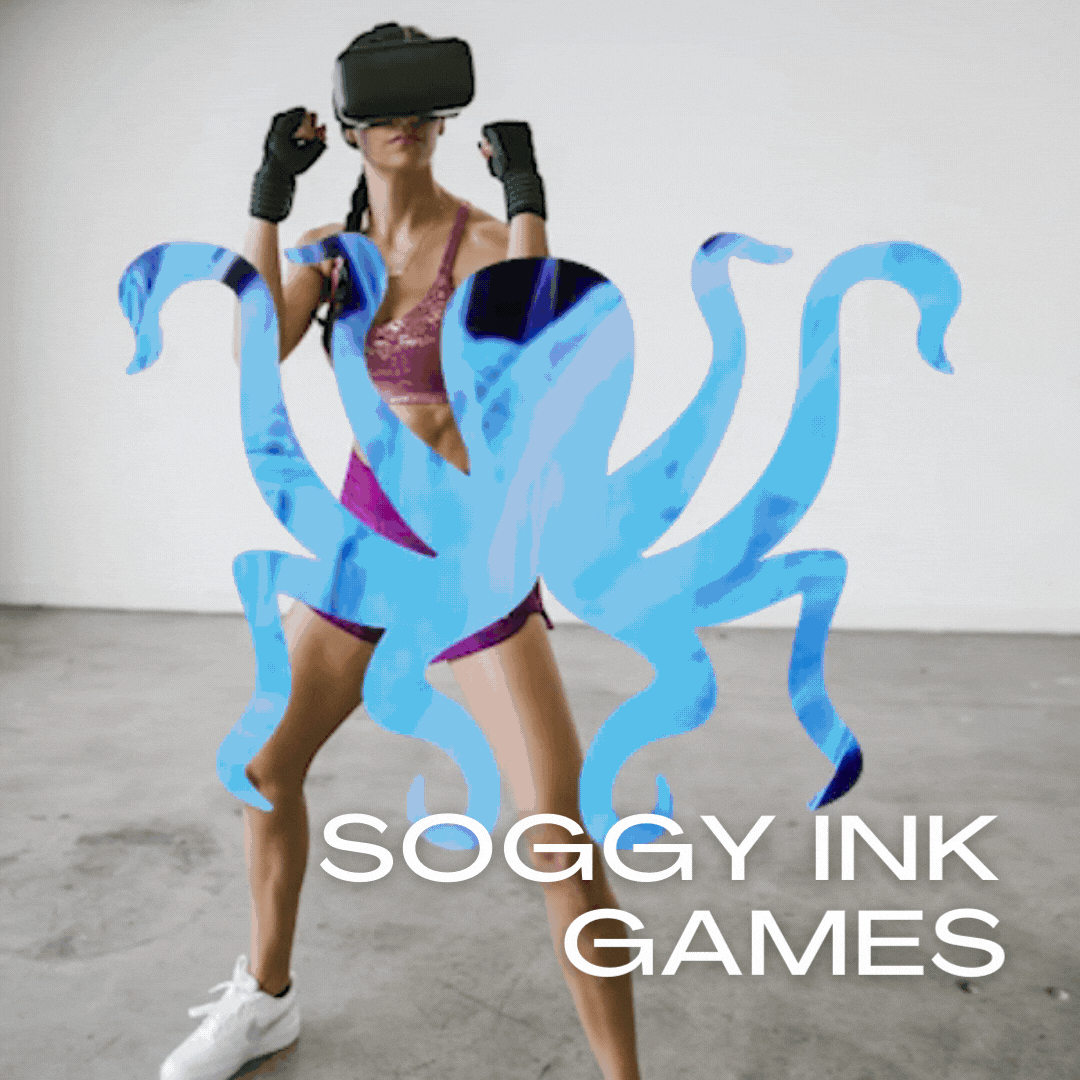 soggy ink logo with wet ink in the background